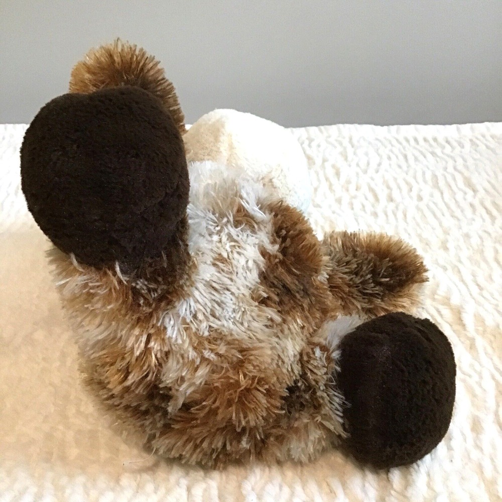 Brown Cow Baby Bull Plush w/Horns Sitting Laying Floppy Fluffy Stuffed Animal - Picture 7 of 8